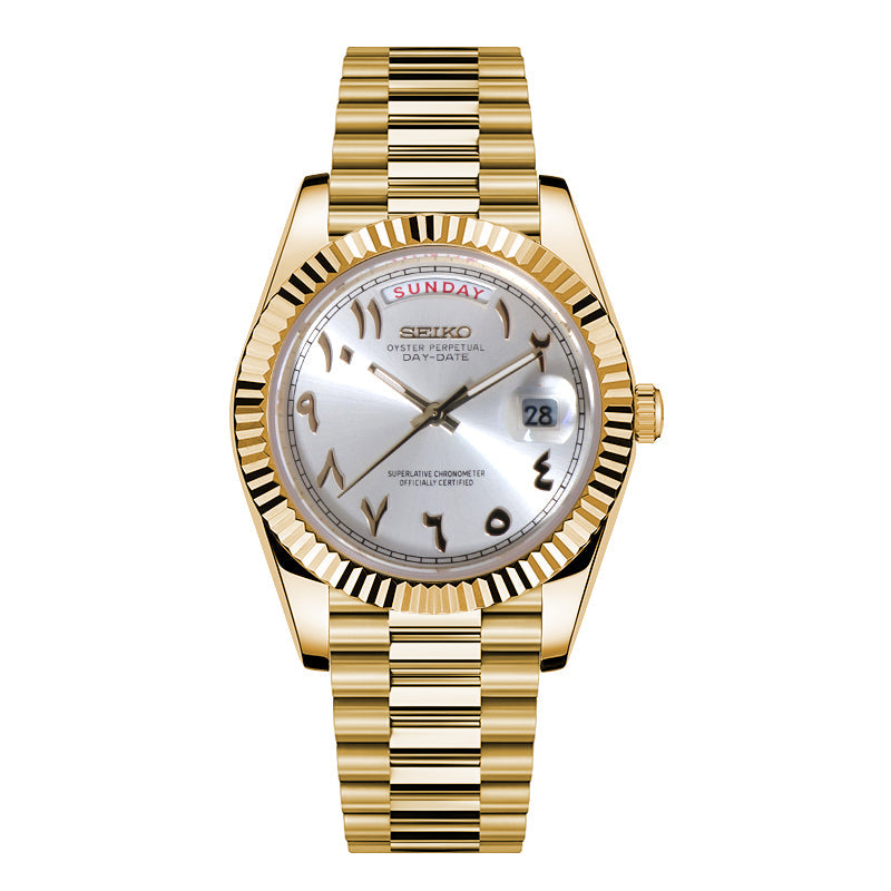 Seikojust | Daydate Yellow Gold - White Arabic