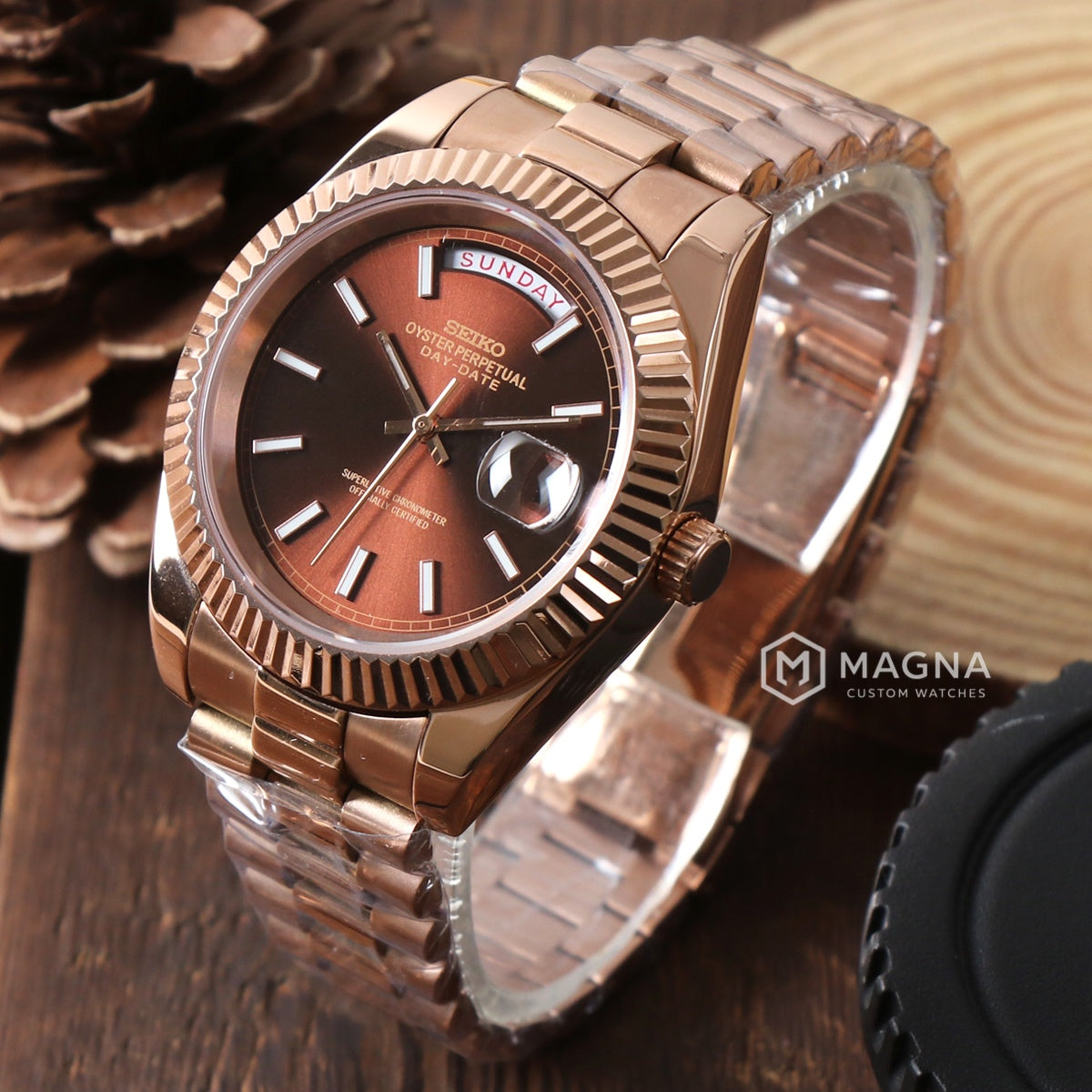 Seikojust | Daydate Rose Gold Chocolate